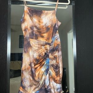 Missguided Mini Party Dress With Adjustable Sinch Tie